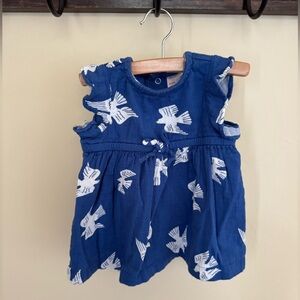 Hanna Andersson Baby Flutter Sleeve Muslin Dress - 3-6 months